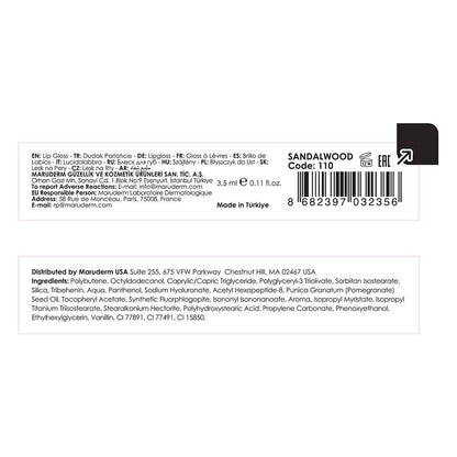 Maruderm Lips Vibe Lip Gloss Sandalwood 10ml