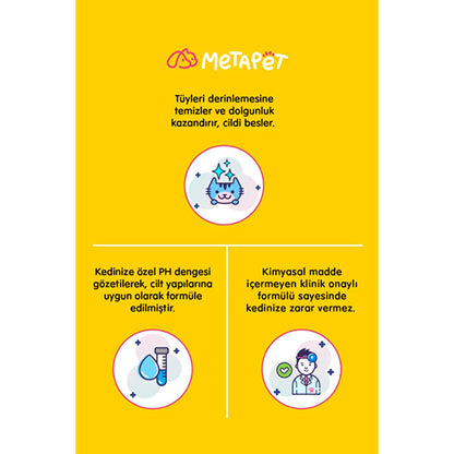 Metapet Dry Shampoo for Cats - Natural Fur Care & Protection, 6.76 fl oz