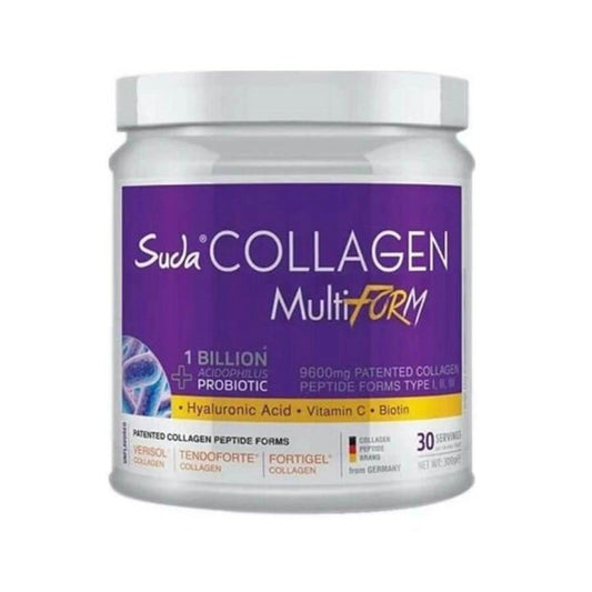 Suda Collagen Multiform 300g - Hydrolyzed Collagen Peptides Powder for Anti-Aging Skincare, Joint Health & Tendon Support