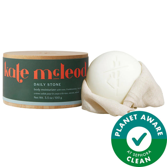 Kate McLeod The Body Stone Deep Moisturizing Cocoa Butter Lotion Bar for Dry Skin Treatment - Natural Skincare, Sustainable Beauty, Plant-Based Moisturizer