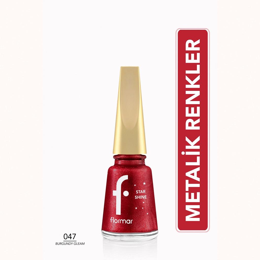 Flormar Star Shine Metallic Nail Polish in Burgundy Gleam 11ml