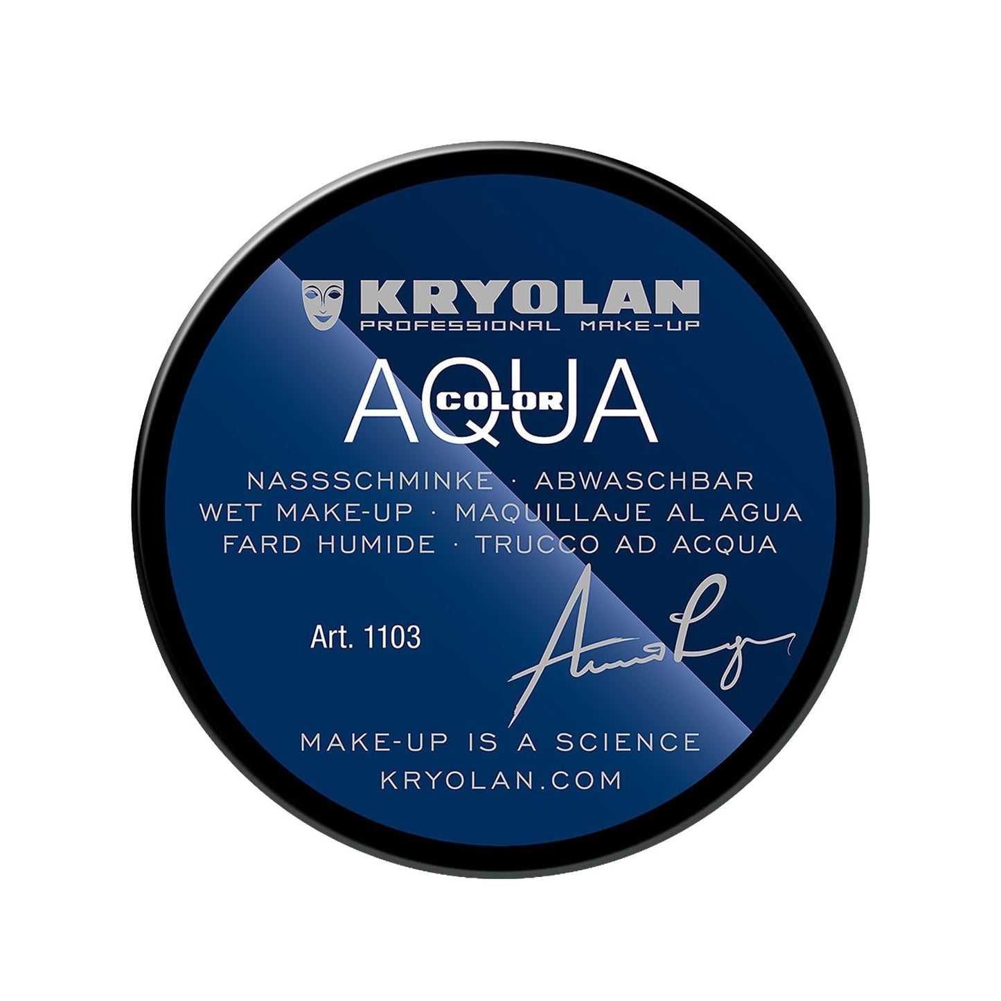 Kryolan Aquacolor Professional Face & Body Paint 071 Black 55 ml