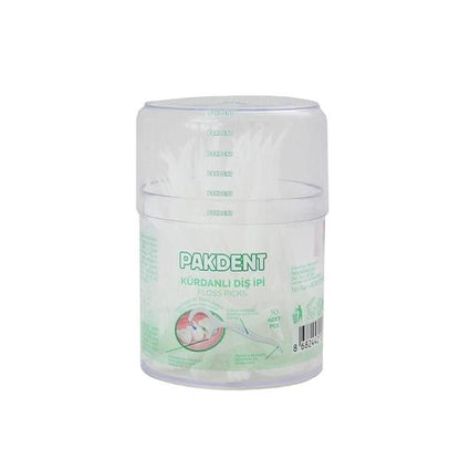 Pakdent Dental Floss Picks with Toothpick End 50 Count