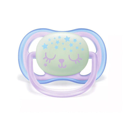 Philips Avent Ultra Air Night Baby Pacifier - Glow-in-the-Dark, Orthodontic, Easy Clean - 6-18m