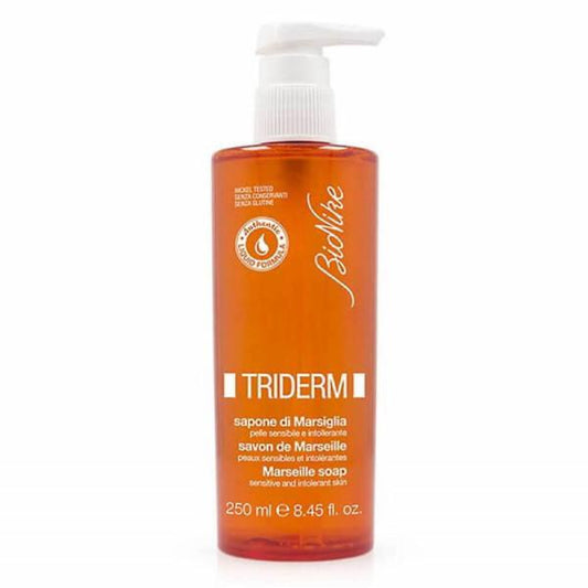 BioNike Triderm Marseille Soap 250ml - Natural Liquid Soap for Hands, Face, and Body - Gentle Cleansing, Moisturizing, and Hydrating