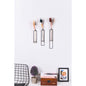 Muyika Modern Metal Wall Shelf Set with Glass Shades - 3 Decorative Shelves for Indoor Display