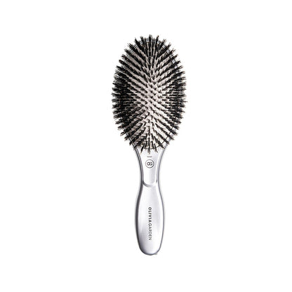 Olivia Garden Expert Care Boar Bristle Hair Brush - Silver