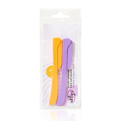 Eklips Folding Eyebrow Razor Set for Precise Grooming 2-Pack