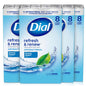 Dial Antibacterial Bar Soap, Spring Water, 4 Oz, 8 Bars