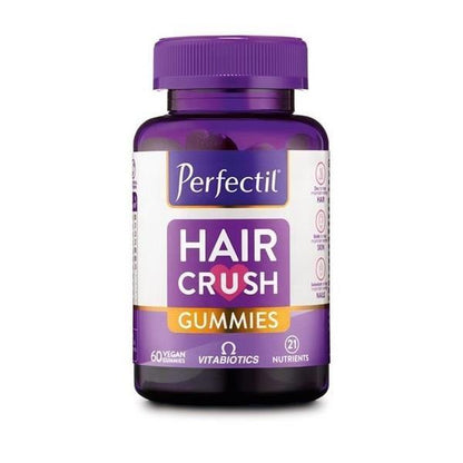 Vitabiotics Perfectil Hair Crush 60 Gummies - Promotes Healthy Hair Growth with Vitamins & Minerals