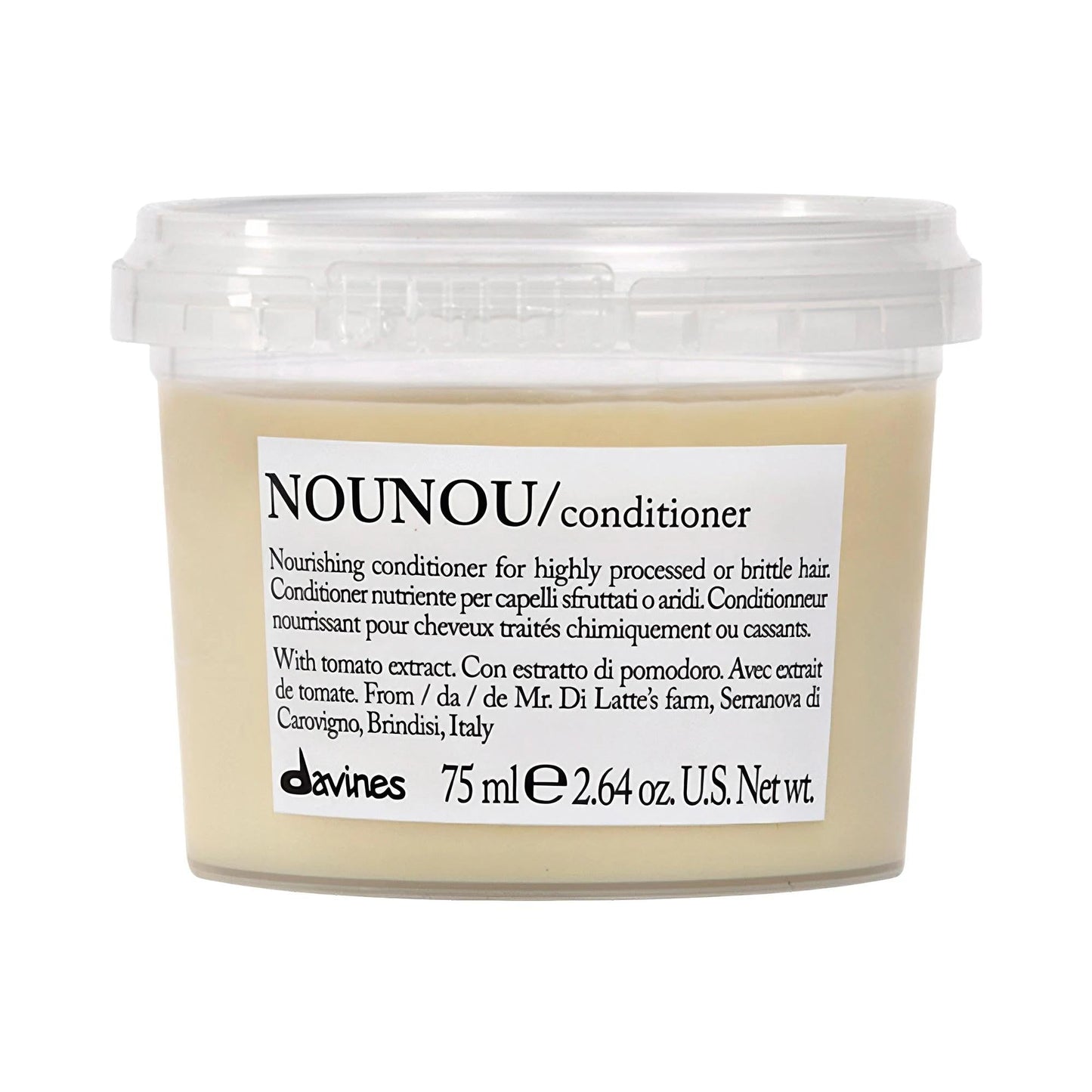 Davines NOUNOU Mini Repair Hair Conditioner: Hydrate, Detangle & Restore Damaged Hair - Sulfate-Free, Color Safe Formula with Tomato Extract