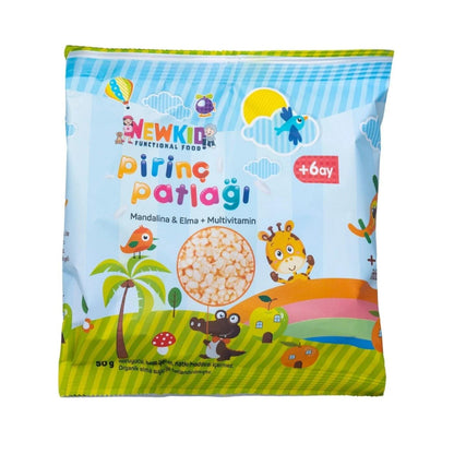Newkid Mandarin & Apple Functional Rice Cakes 50g