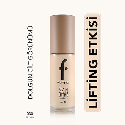 Flormar Anti-Aging Foundation Makeup - Natural Finish, SPF 30, Creamy Texture | Flormar Skin Lifting