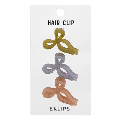 Eklips Frosted Ribbon Hair Bow Set - 3 Pack