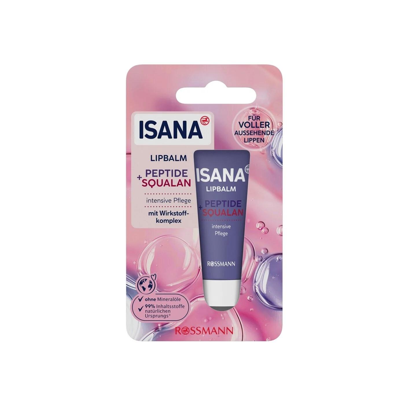 Isana Peptide & Squalane Lip Care Cream Hydrating Balm 10 ml