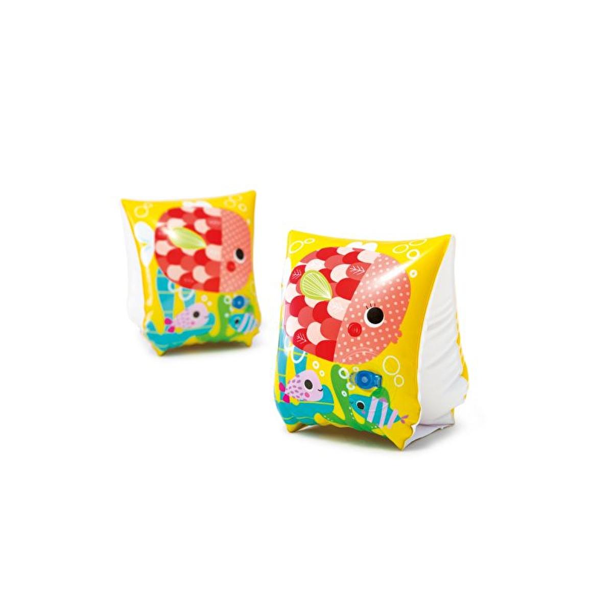 Intex Fish Print Inflatable Arm Floats - Kids Swim Aids for Children, Toddlers - Safe & Fun Swim Training Equipment