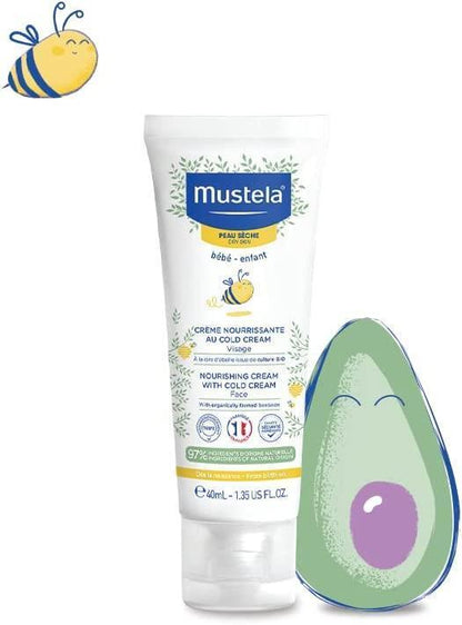 Mustela Nourishing Body Lotion for Newborns - Cold Cream, 96% Natural Ingredients, Dermatologically Tested - 6.76 fl oz