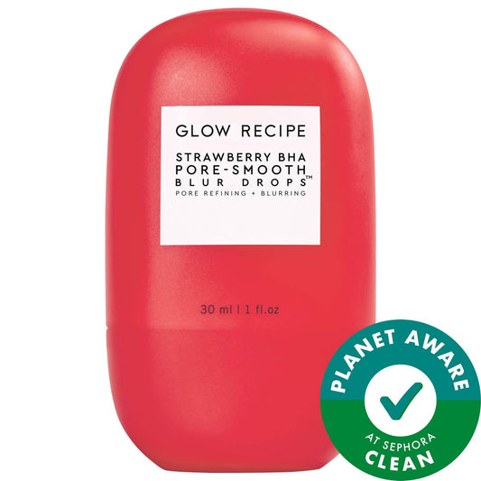 Glow Recipe Strawberry BHA Pore-Smooth Blur Drops: Minimize Pores, Smooth Texture, & Control Oil with this Vegan, Silicone-Free Serum & Primer