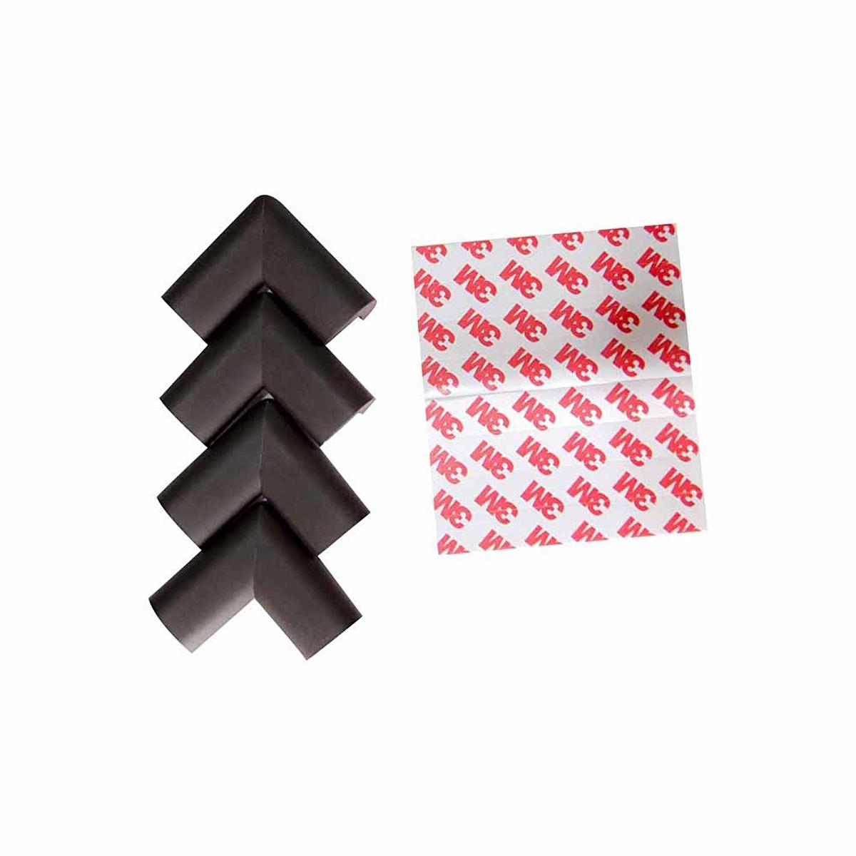 Miny Baby Brown Corner Protector - Soft Rubber Child Safety Protectors for Furniture Edges (4 Pack)