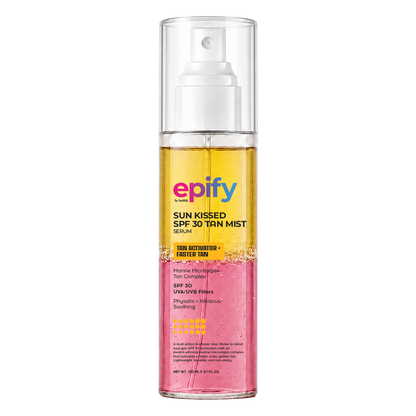 Epify Double Tan Dual-Phase Fast Self-Tanning Spray with SPF30, Sea Microalgae Bronzing Complex, 5 Fl Oz