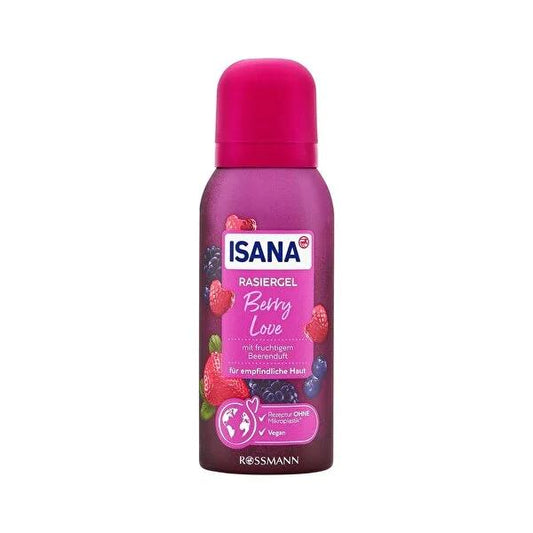 Isana Berry Love: Gentle Hair Removal Foam for Sensitive Skin | Vegan & Moisturizing | Shaving Foam for Women - 2.54 fl oz
