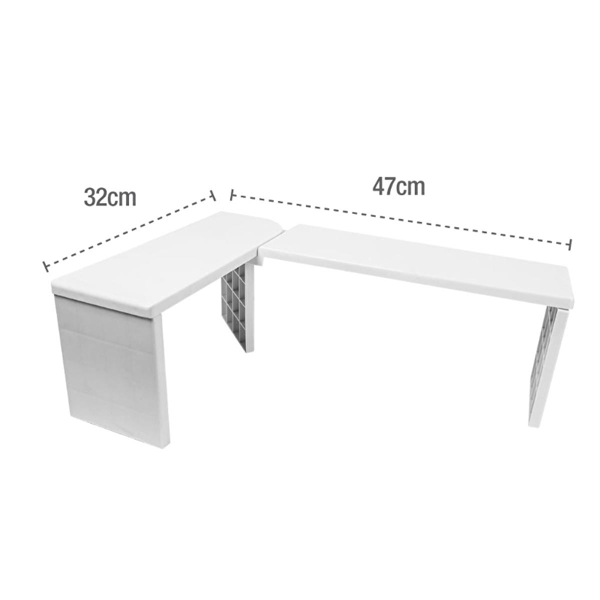 Decobella Adjustable Shelf Organizer - Rotating Storage Solution for Home Organization