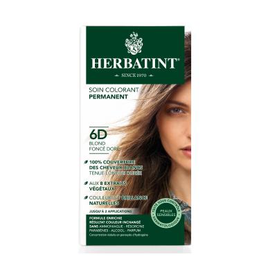 Herbatint 6D Blond Fonce Dore Hair Dye: Natural, Ammonia & Paraben-Free Dark Golden Blonde Color + Gray Coverage