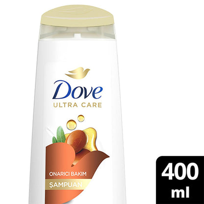 Dove Argan Oil Repair Shampoo - Deeply Nourishes Damaged Hair, Vegan & Natural - Paraben Free, Sustainable & Moisturizing - 13.53 fl oz