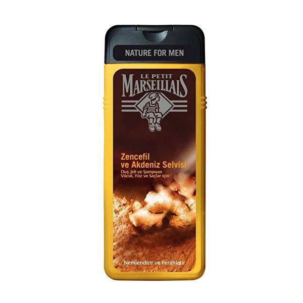 Le Petit Marseillais Ginger & Mediterranean Sage Shower Gel - Gentle, Moisturizing, and Refreshing Cleansing Experience