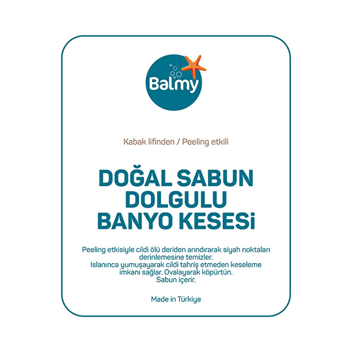 Balmy Natural Soap Filled Bath Puff for Gentle Exfoliation - Sensitive Skin Care