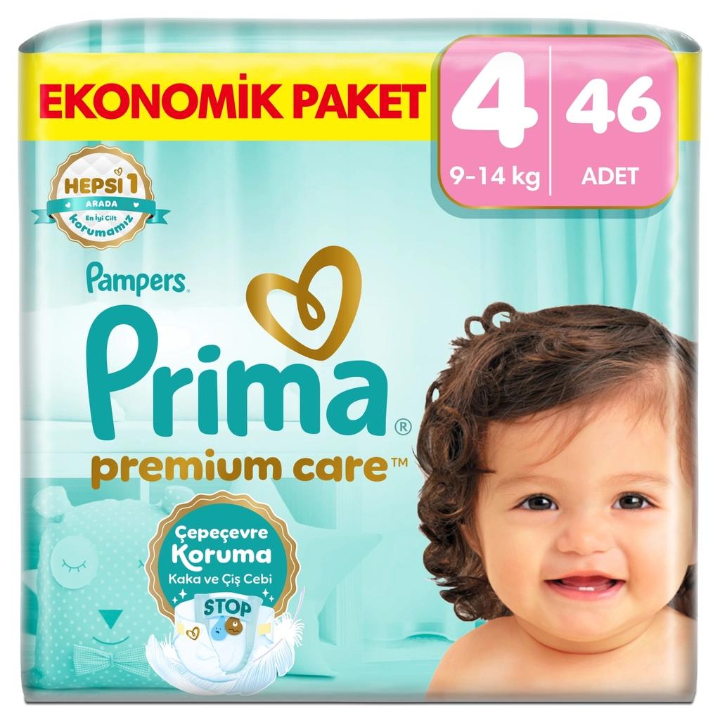 Prima Premium Care Size 4 Diapers Maxi Jumbo Pack 46 Count