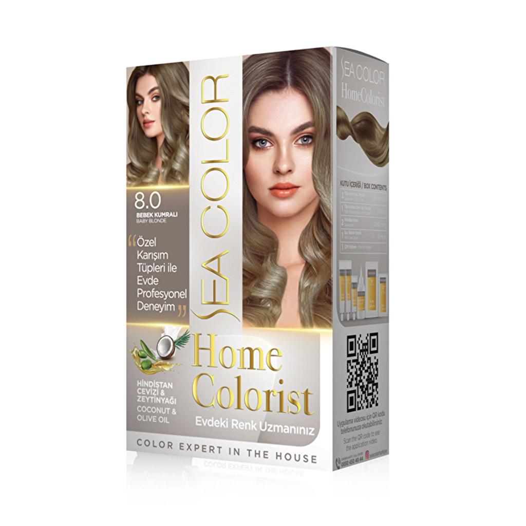 Sea Color Home Colorist Set Hair Dye 8.0 Light Blonde