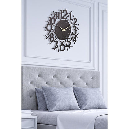 Muyika 41x41cm Modern Metal Silent Wall Clock - Large Decorative Timepiece for Home