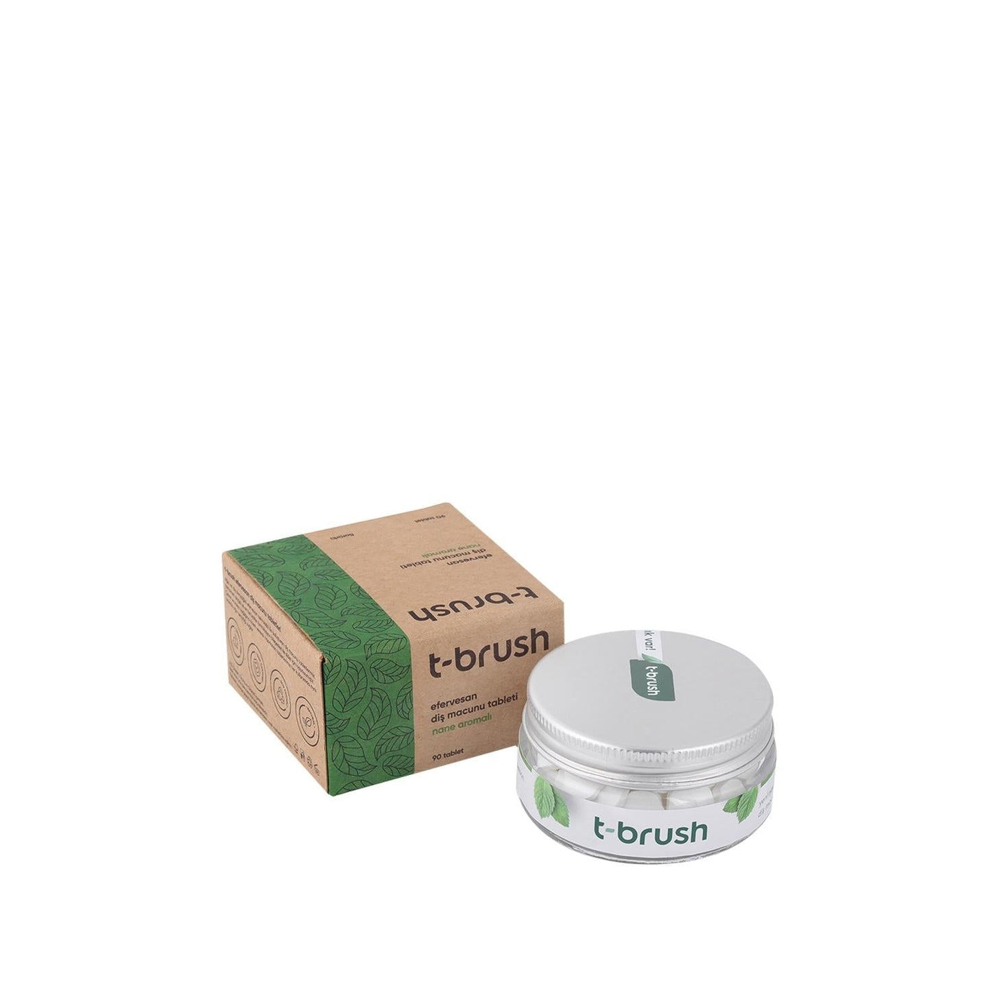 T-Brush Fluoride-free Toothpaste Tablets - Natural Oral Care with Menta Flavor