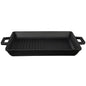Lava Cast Iron Hybrid Grill Pan - 10x12 Inch Rectangular Enameled Pan for Indoor Stovetop Oven Use, Grill and Fry Simultaneously