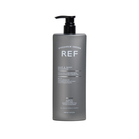 REF Moisturizing Shampoo - 1000ml Hydrating Hair & Body Wash for Dry Skin