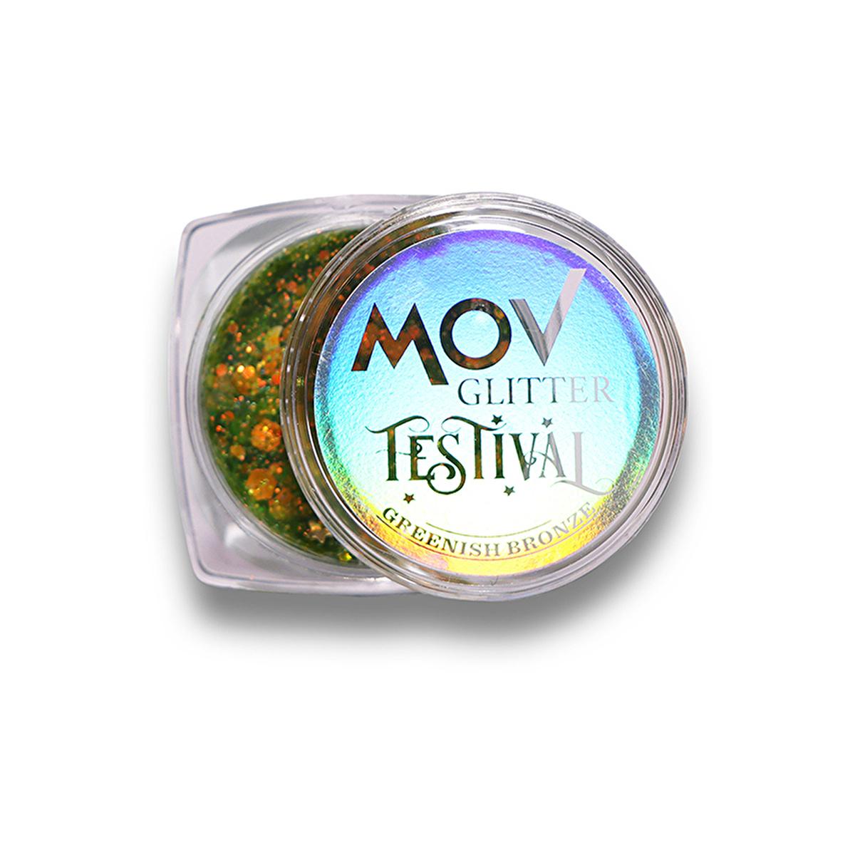 Mov Glitter Cream Festival No:04 Greenish Bronze - Moisturizing Glitter Cream Makeup for Festivals & Everyday Glow
