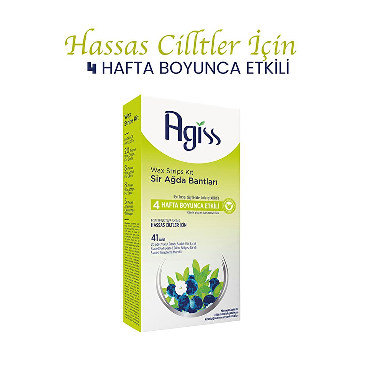 Agiss Sensitive Skin Wax Strips for Body Hair Removal - Gentle, Effective, Natural Ingredients