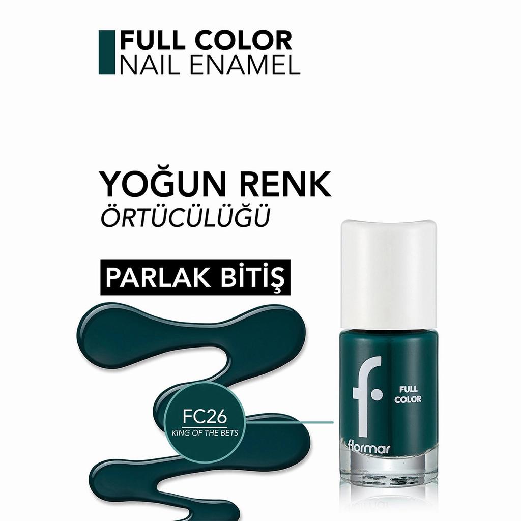 Flormar Full Color High-Pigment Nail Polish FC26 King of Bets 8ml