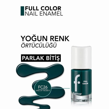 Flormar Full Color High-Pigment Nail Polish FC26 King of Bets 8ml