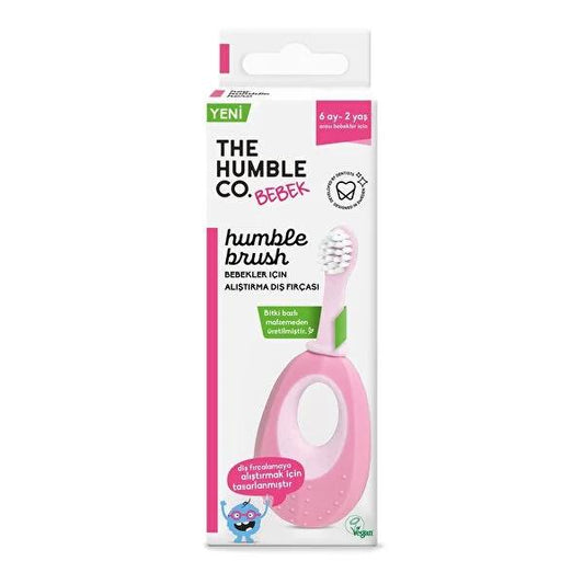 Humble Brush Baby Training Toothbrush: Start Oral Care Early with Plant-Based, Soft Bristle First Toothbrush for Infants & Toddlers