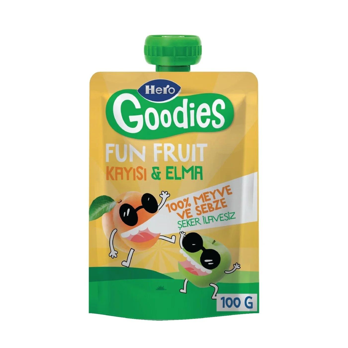 Hero Goodies Apricot & Apple Fruit Puree for Toddlers 100g