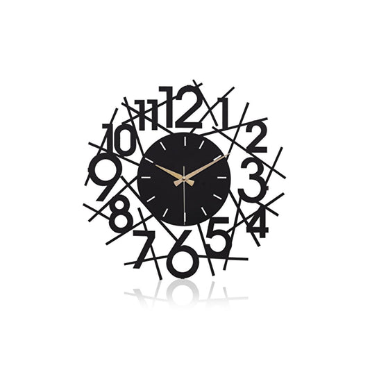 Muyika 41x41cm Modern Metal Silent Wall Clock - Large Decorative Timepiece for Home