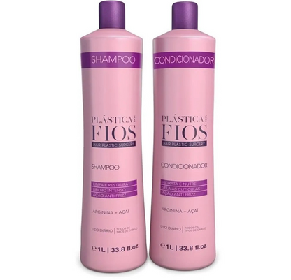 Cadiveu Plastica Dos Fios Shampoo And Conditioner Hair Nutrition Kit 34fl 0z 1000ml
