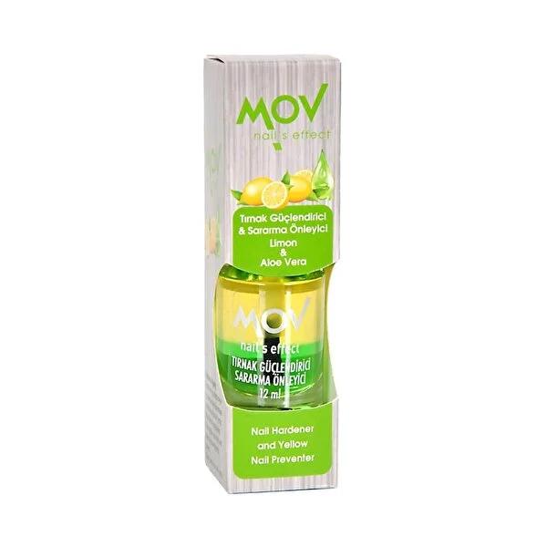 Mov Nail Strengthening Serum with Lemon & Aloe Vera - 12ml Nail Care Product for Brittle Nails