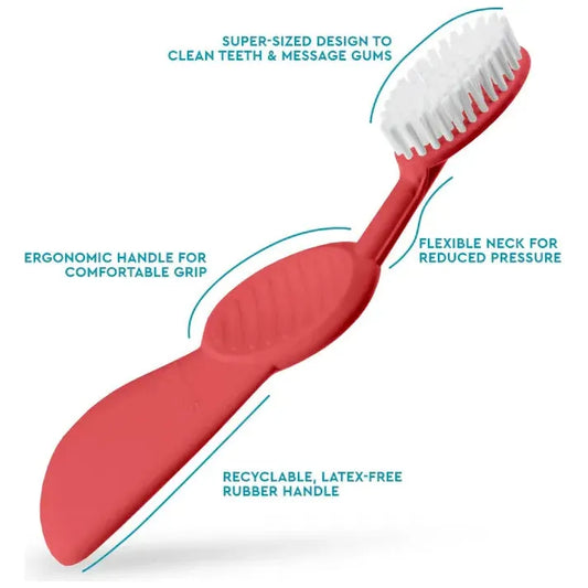 Radius Flex Brush Soft Left Hand Toothbrush (Assorted Colors)