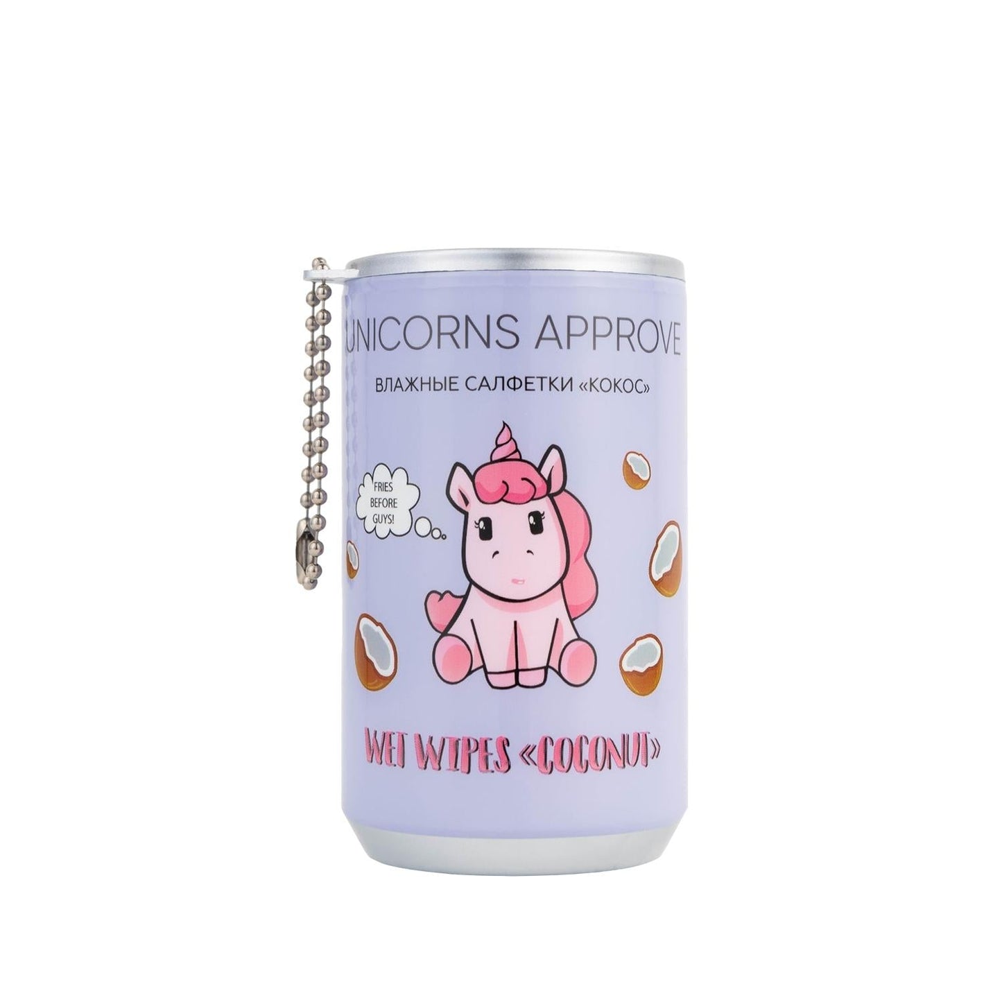 Soda Unicorn Coconut Wet Wipes - 30 Count, Gentle Coconut Scented Baby Wipes for Sensitive Skin, Natural Personal Hygiene Wipes