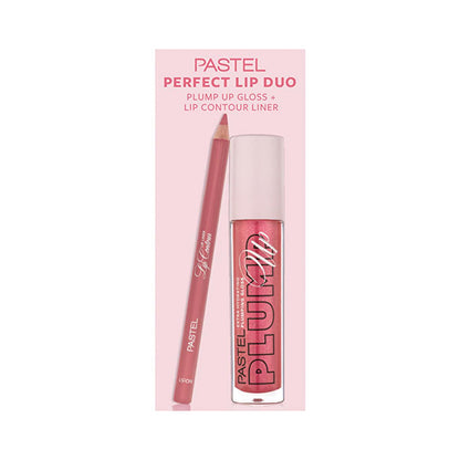 Pastel Perfect: Plumping Lip Gloss & Contour Liner Duo - Achieve Fuller, Defined Lips with Ultra-Glossy Finish