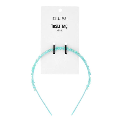 Eklips Jeweled Headband in Green for Elegant Styling