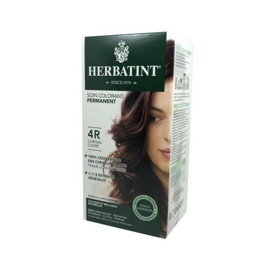 Herbatint Copper Chestnut Hair Dye - Natural, Long-Lasting Color with Herbal Extracts, Ammonia-Free